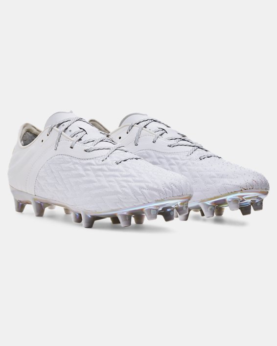 Unisex UA Clone Magnetico Pro 2 FG Football Boots, White, pdpMainDesktop image number 5